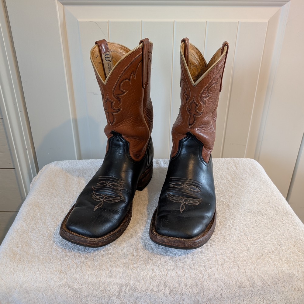 Hand-Made Western Square-Toed Boots